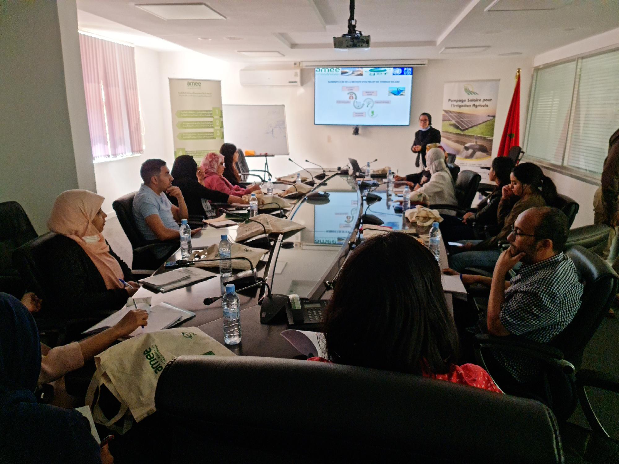 formation sur le pompage solaire et l’efficacité énergétique dans le secteur de l’agriculture 